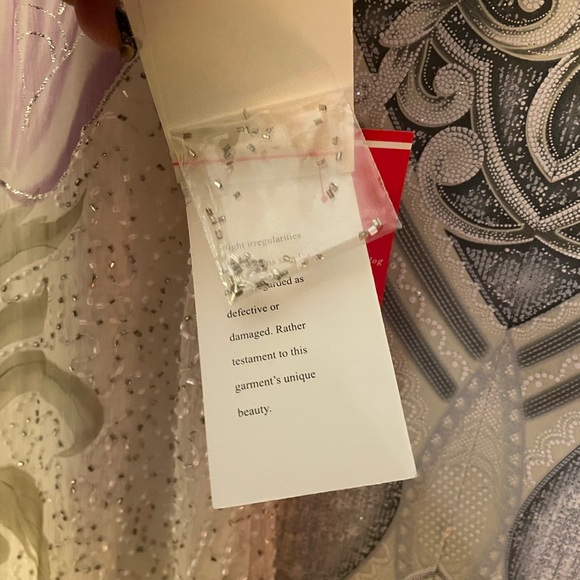 Laurence Kazar Ivory Beaded  Size 8. Full length. dress. New VINTAGE - Picture 7 of 16